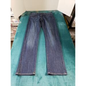 JCP Jeans Size 10 Womens Blue Stretch Pants Denim High Rise Slim Straight
